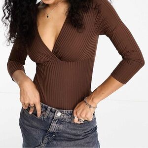 Vero Moda Women’s Bodysuit in Brown, Small